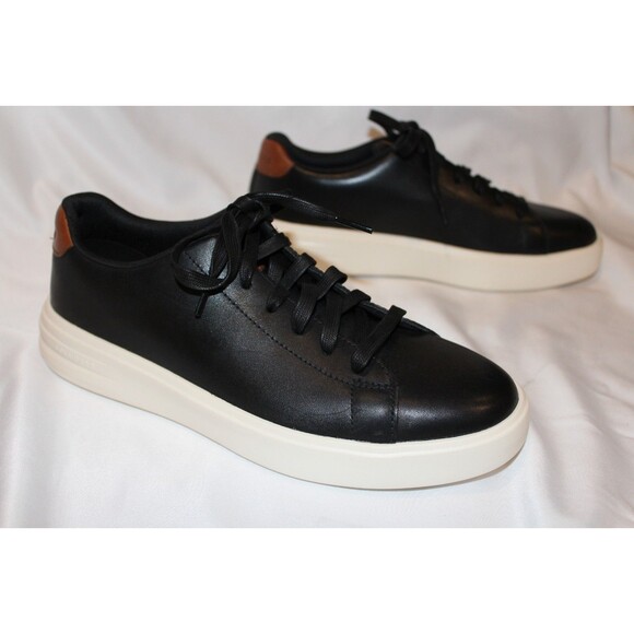 Cole Haan Men's GRAND CROSSCOURT Leather Sneaker BLACK Shoes NEW - Picture 3 of 7